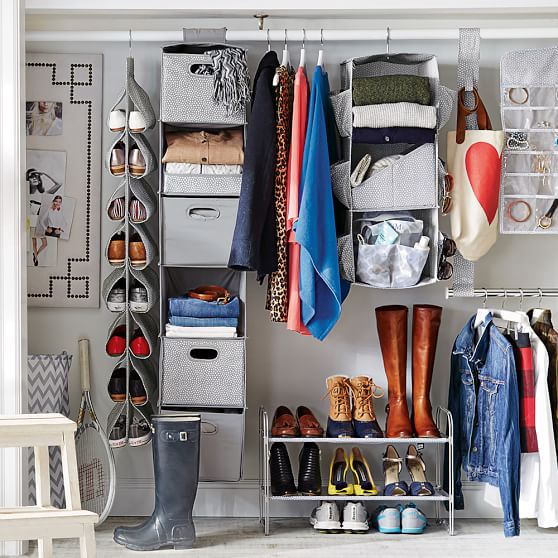 Dot Hanging Closet Shoe Storage Dorm Closet Organizer Pottery