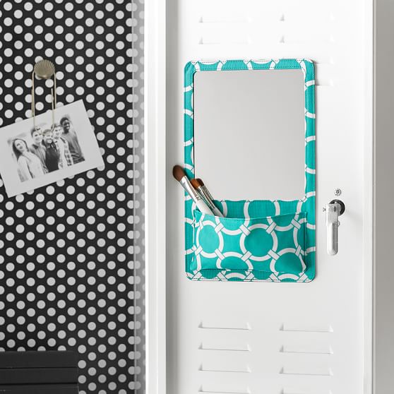 Preppy Rings Locker Locker Mirror Pocket Organizer Locker