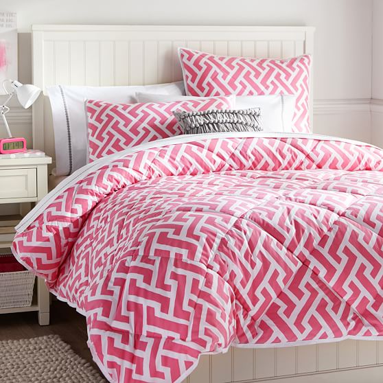 Bright Pink Links A Lot Teen Comforter Sham Pottery Barn Teen