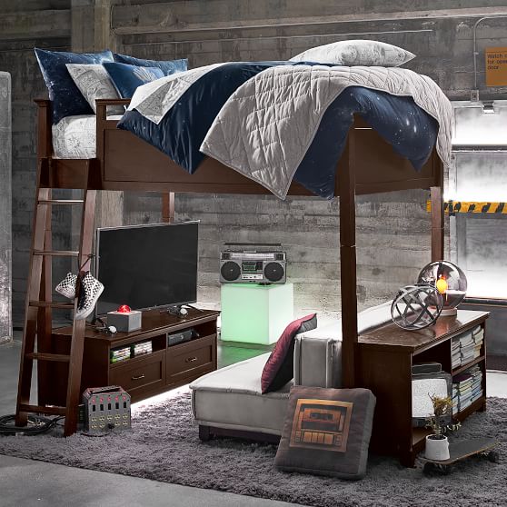 Hampton Convertible Loft Set With Cushy Loveseat