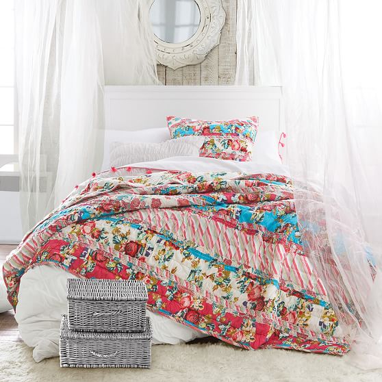 Floral Ribbons Girls Sham Sale Pottery Barn Teen