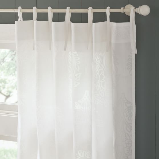 Paisley Sheer Curtain Sale Pottery Barn Teen