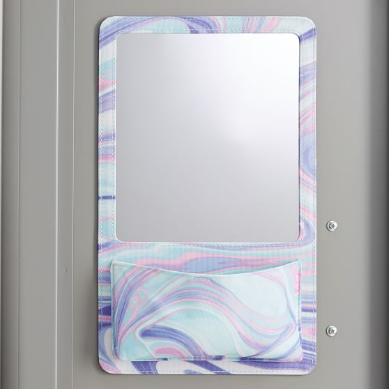 Pink Purple Marble Pocket Locker Locker Mirror Locker