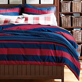 Rugby Stripe Duvet Pottery Barn Teen