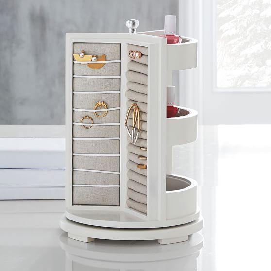 Chloe Rotating Jewelry Organizer Jewelry Storage Pottery Barn Teen