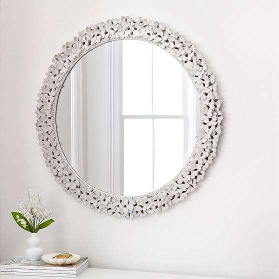 Flower Butterfly Decorative Mirror Pottery Barn Teen