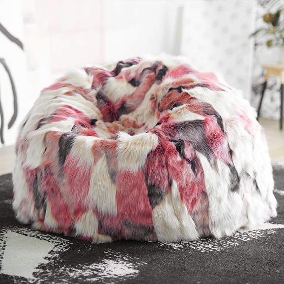 Isabella Rose Taylor Luxe Faux Fur Bean Bag Chair Pottery Barn Teen