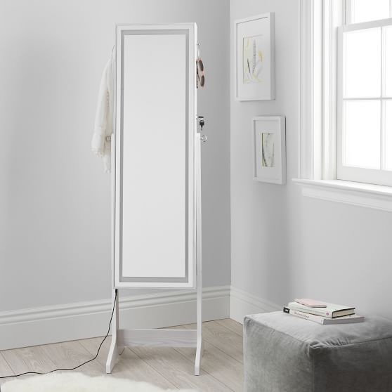 Heirloom Light Up Full Length Jewelry Mirror Safe Pottery Barn Teen