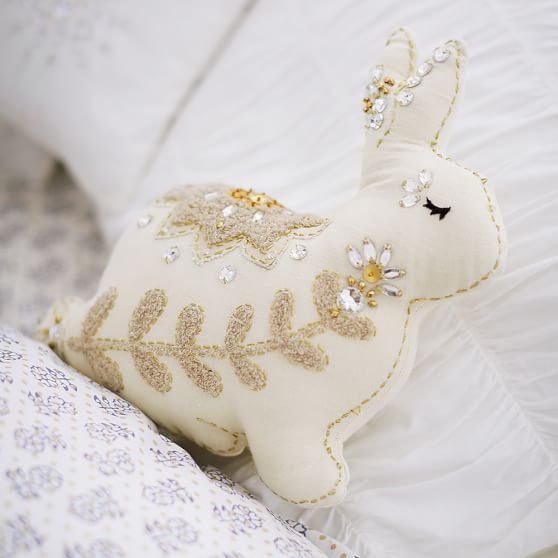 Artisanal Winter Boho Bunny Pillow Pottery Barn Teen
