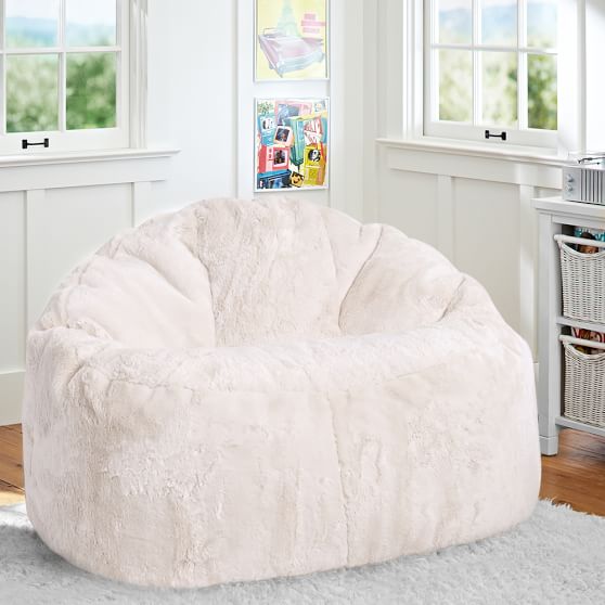 Ivory Polar Bear Faux Fur Cloud Sofa Bed 45 Pottery Barn Teen