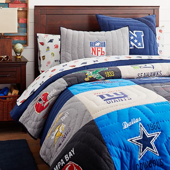 NFL Historic Boy's Quilt + Sham Pottery Barn Teen