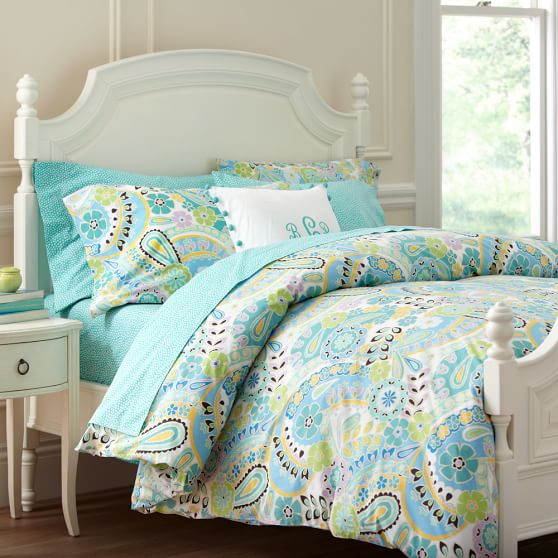 Paisley Pop Teen Duvet Cover Pillowcases Pottery Barn Teen 