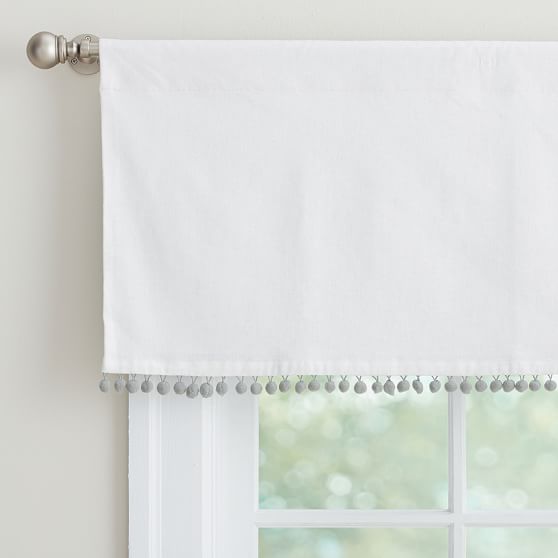 Pom Pom Valance Teen Curtains Pottery Barn Teen