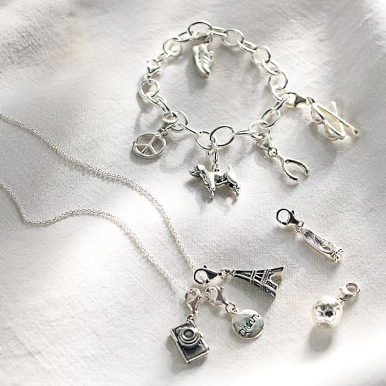 Classic Charm Necklace & Bracelet Teen Jewelry Pottery Barn Teen