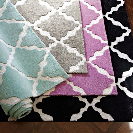 Lattice Rug Blue Sale Pottery Barn Teen