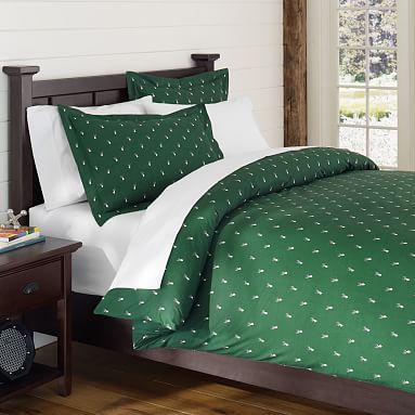 Creature Comfort Boys Duvet Cover Sham Deer Dark Green Sale