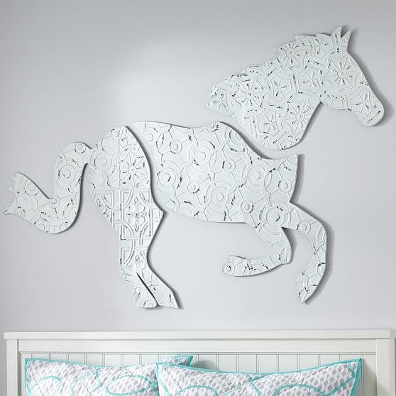 Metal Horse Art Wall Decor Pottery Barn Teen