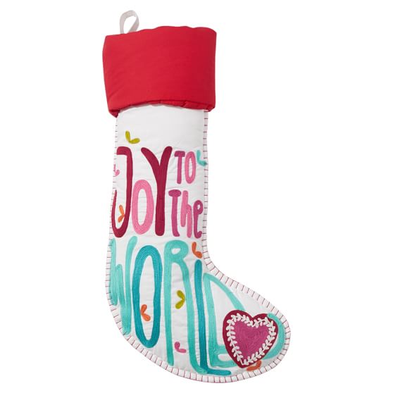 Embroidered Christmas Stockings Pottery Barn Teen