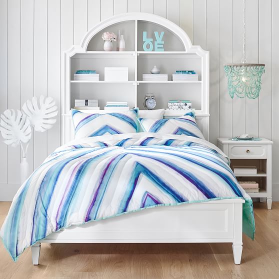 Watercolor Chevron Girls Comforter Sham Pottery Barn Teen