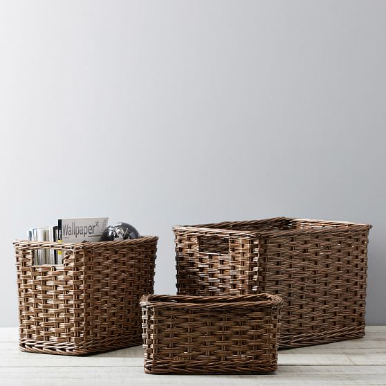 Woven Wicker Baskets Sale Pottery Barn Teen
