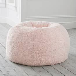 Cozy Sherpa Iris Bean Bag Chair Pottery Barn Teen
