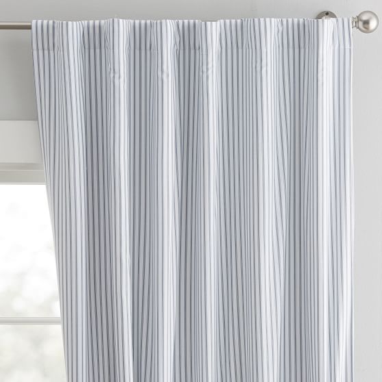 Simple Ticking Stripe Blackout Curtain Teen Curtains Pottery