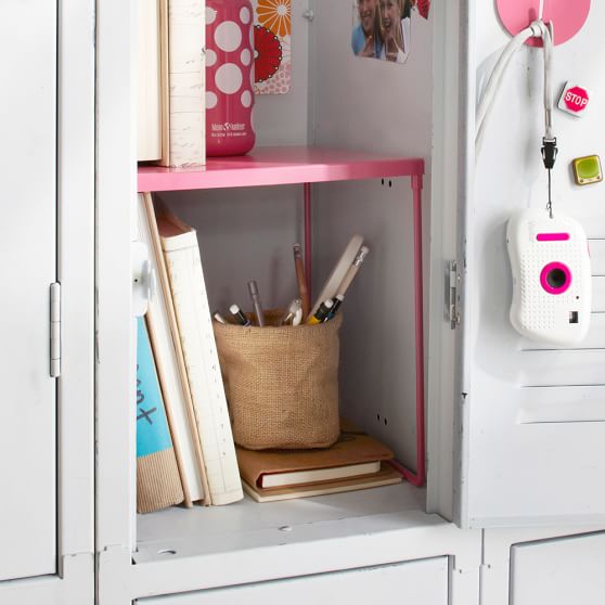 Dark Pink Locker Shelf Locker Decorations Pottery Barn Teen