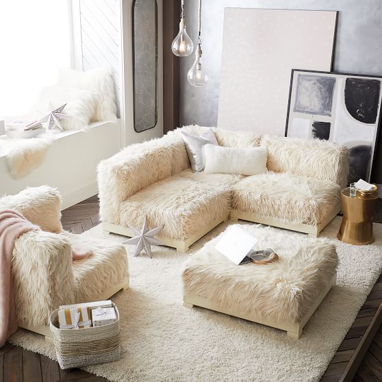 Cushy Furlious Sectional Sofa Teen Sofas Pottery Barn Teen