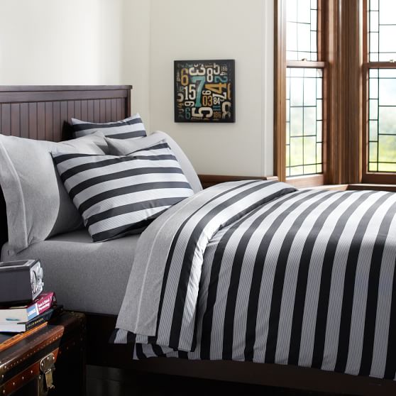 Pottery Barn Pb Teen Brooklyn Stripe Xl Twin Bedding Set Quilt