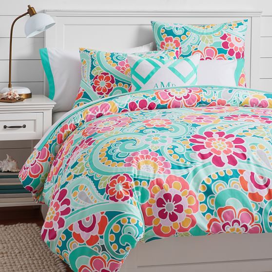 Paisley Punch Girls Duvet Cover Pottery Barn Teen