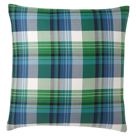 Field House Plaid Boys Duvet Cover Sham Blue Green Sale