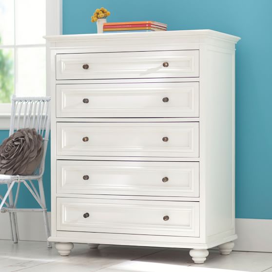 Chelsea 5 Drawer Tall Dresser Pottery Barn Teen