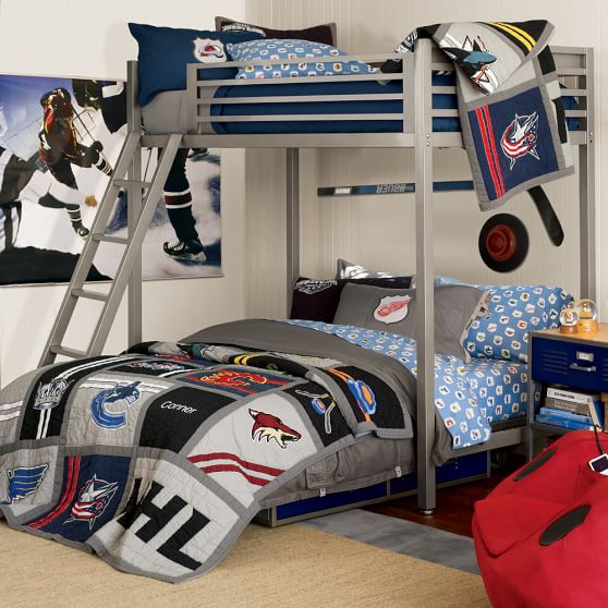 Nhl Sheet Set Hockey Bedding Pottery Barn Teen