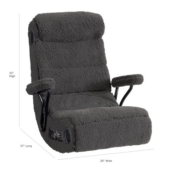 Sherpa Charcoal Got Game Gaming Chair Pottery Barn Teen