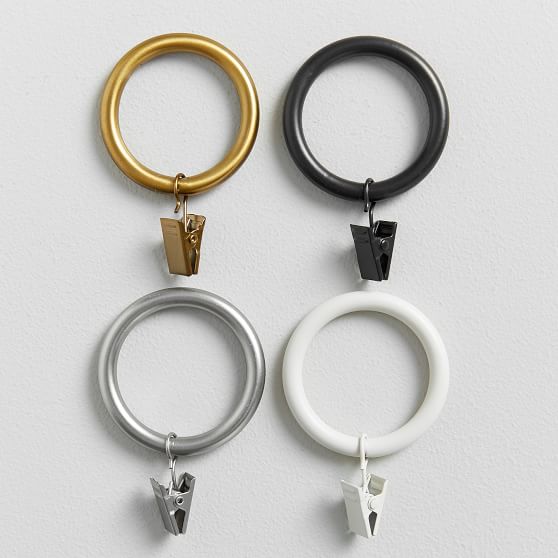 Classic Steel Curtain Rings Window Hardware Pottery Barn Teen
