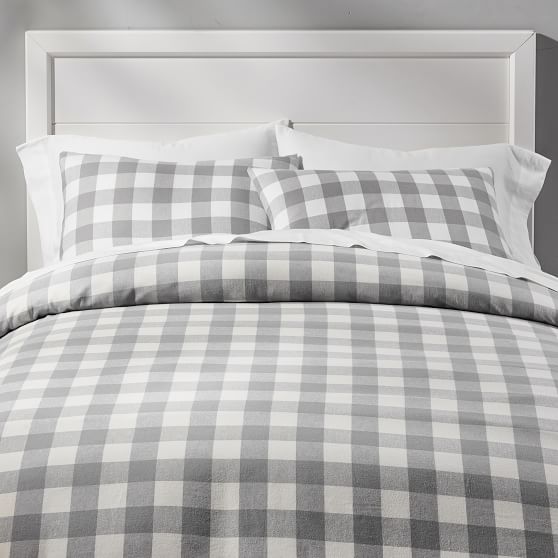 Buffalo Check Organic Girls Duvet Cover Sale Pottery Barn Teen