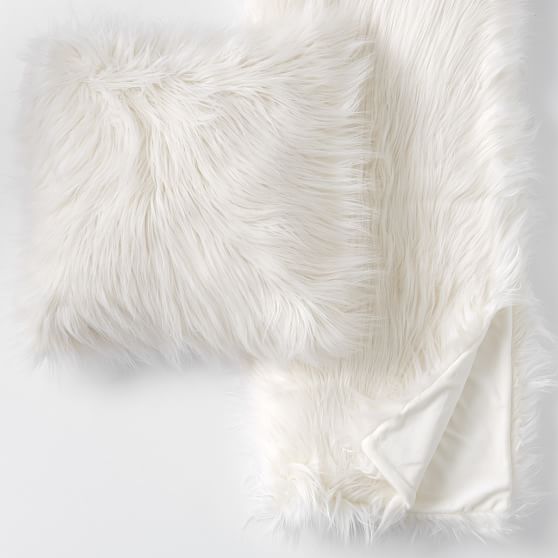 Furrific FauxFur Pillow + Throw Set Pottery Barn Teen