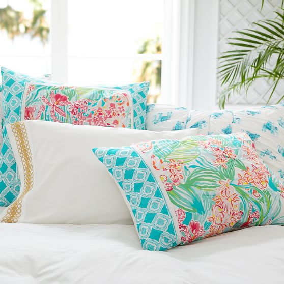 Lilly Pulitzer Orchid Border Girls Duvet Cover Pottery Barn Teen