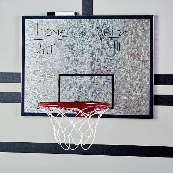 Galvanized Basketball Hoop And Dry Erase Board
