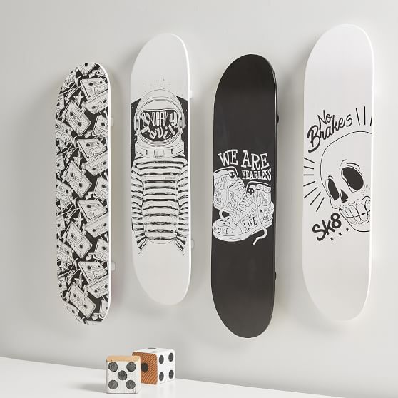Skate Deck Wall Decor Set Of 4 Wall Decor Pottery Barn Teen
