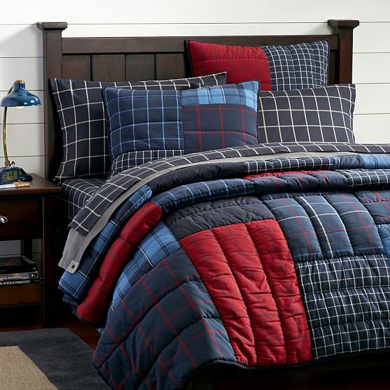 Prescott Plaid Boys Quilt Sale Pottery Barn Teen