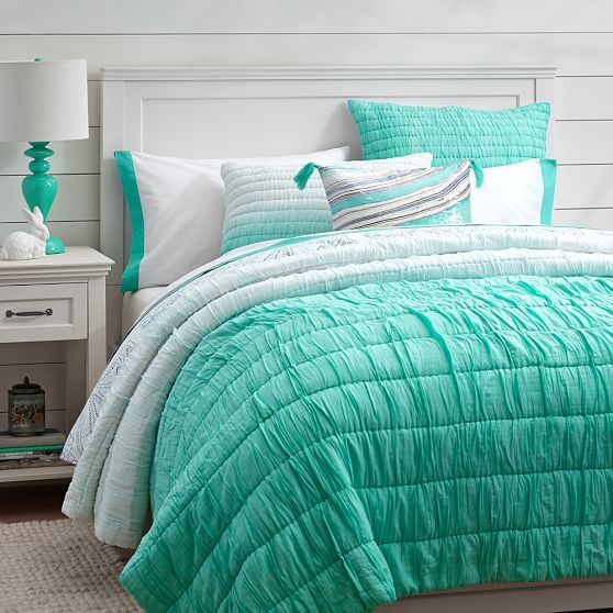 Ombre Ruched Girls Quilt Sale Pottery Barn Teen