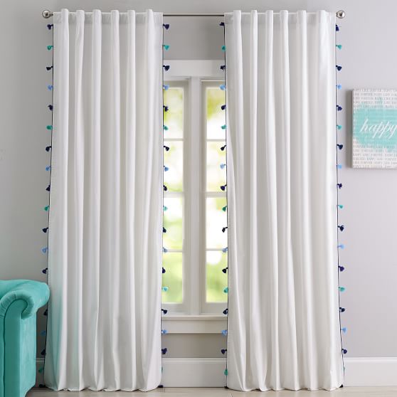 Tassel Blackout Curtain Teen Curtains Pottery Barn Teen