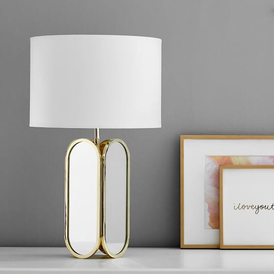 Mirrored Metallic Table Lamp Teen Pottery Barn Mirrored Metallic Table Lamp Teen