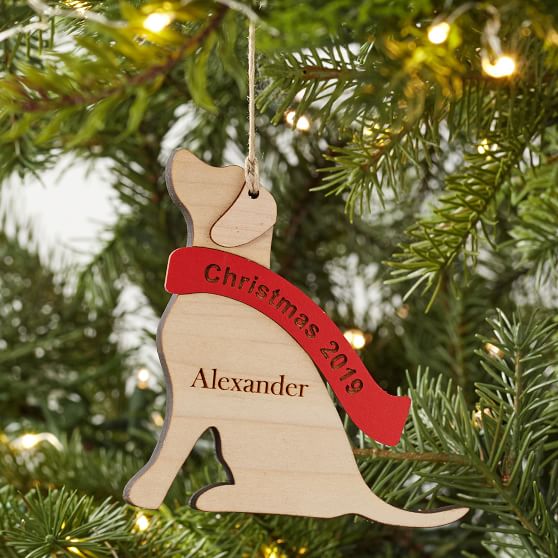 Dog Carved Wood Ornament Pottery Barn Teen