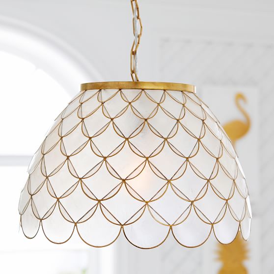 Scallop Capiz Bedroom Pendant Light Pottery Barn Teen