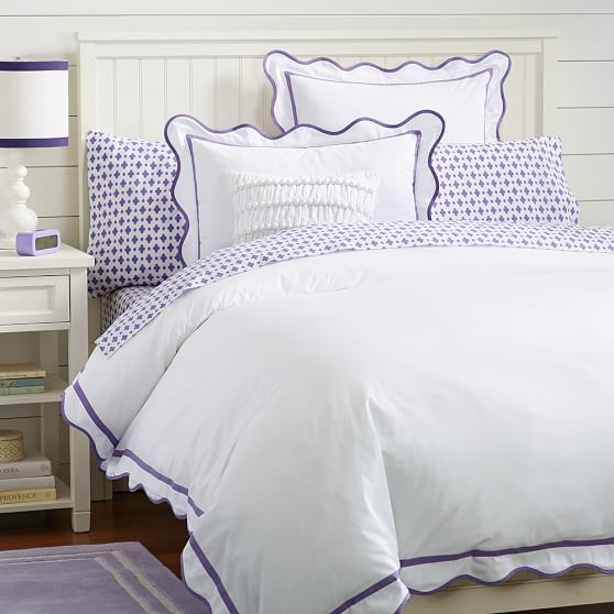 Vienna Scallop Girls Duvet Cover Pottery Barn Teen