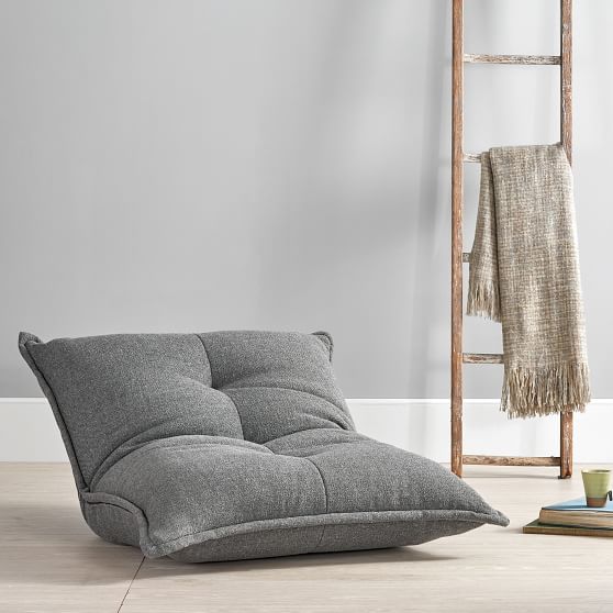 Tweed Charcoal Flip Floor Cozy Lounger Pottery Barn Teen