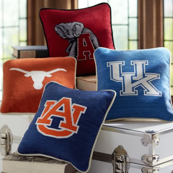 Collegiate Needlepoint Boys Pillow Pottery Barn Teen