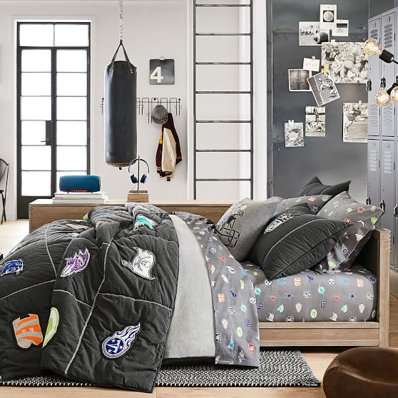Nfl Bright Logo Girls Sheets Pottery Barn Teen